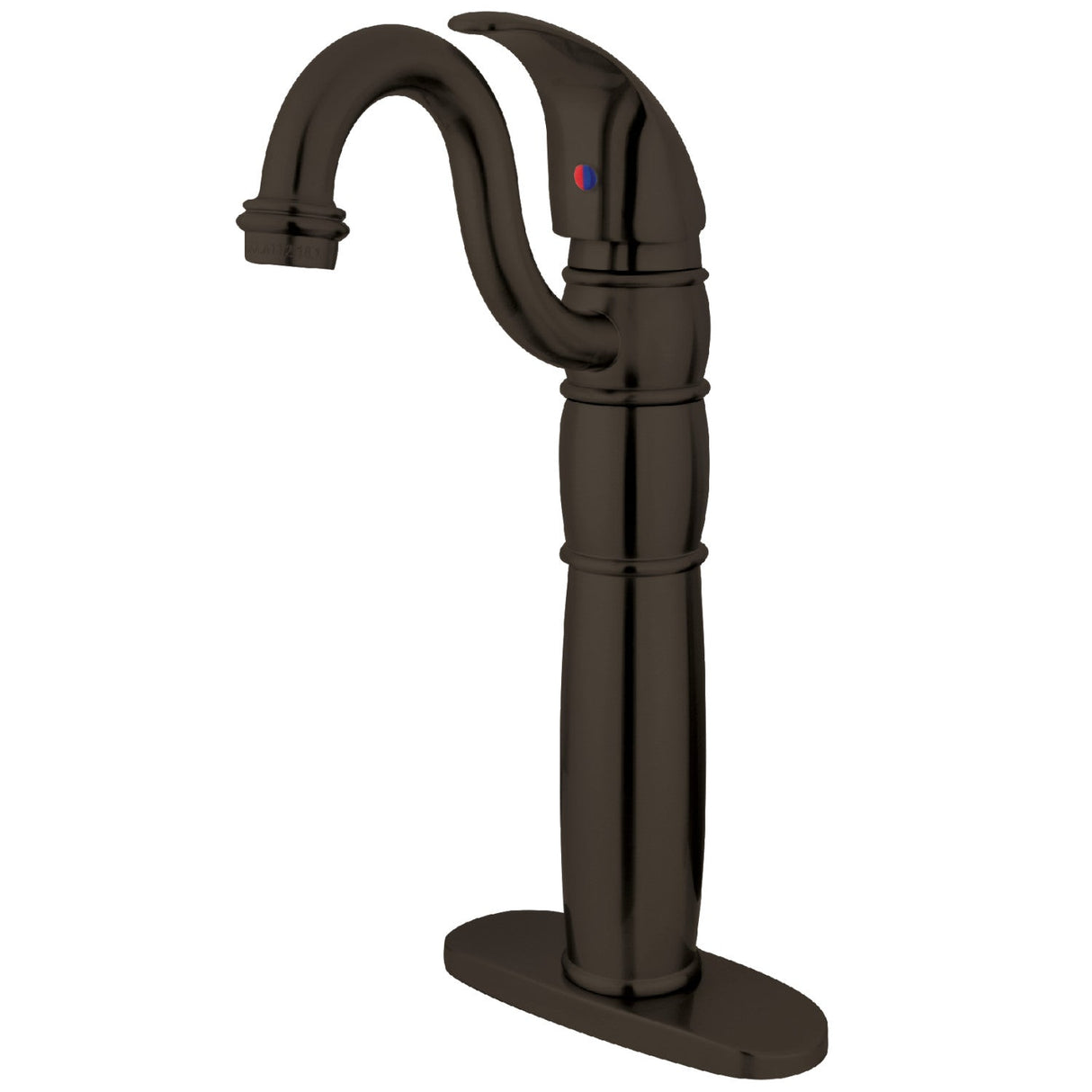 Heritage KB1425LL Single-Handle 1-Hole Deck Mount Vessel Faucet, Oil Rubbed Bronze