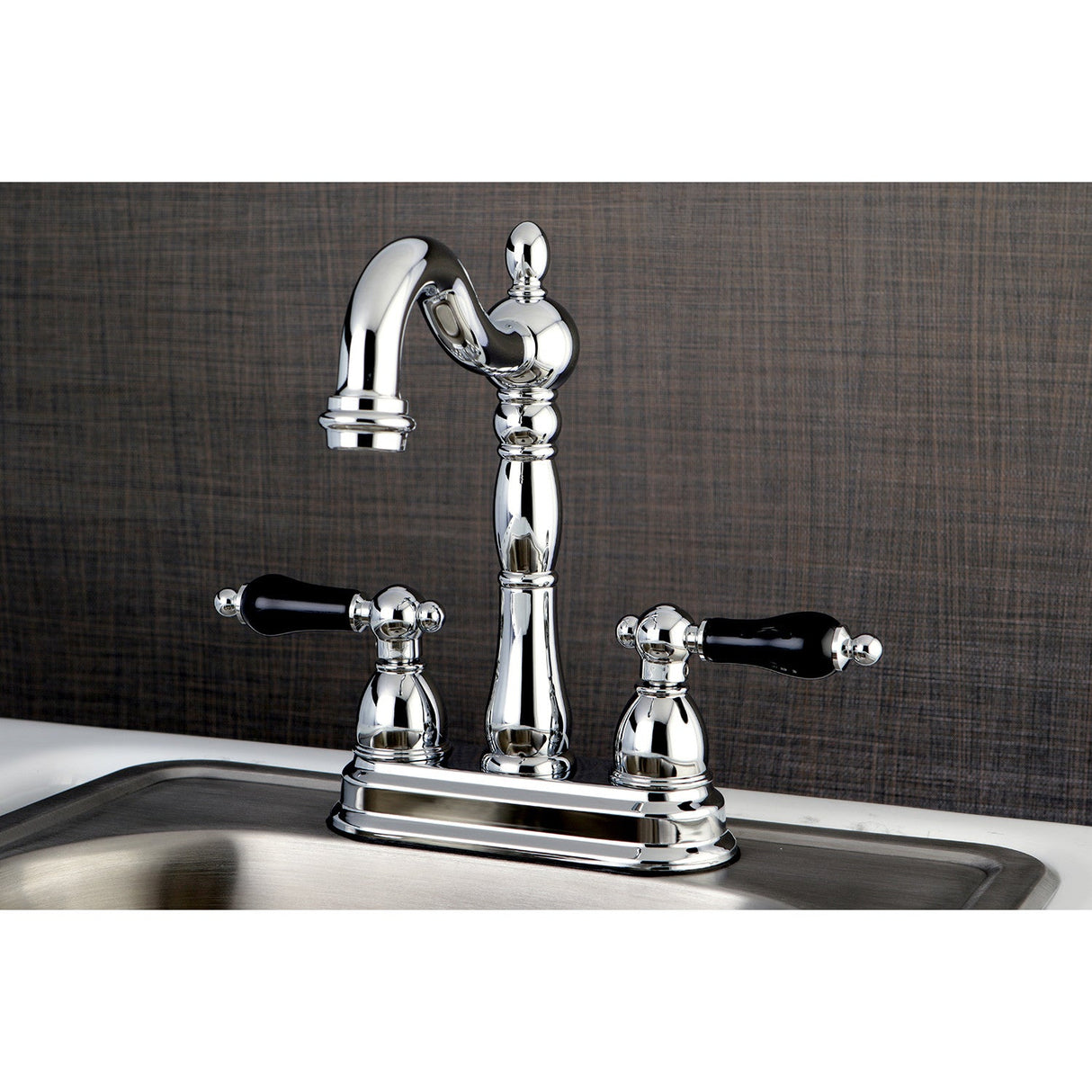 Duchess KB1491PKL Two-Handle 2-Hole Deck Mount Bar Faucet, Polished Chrome