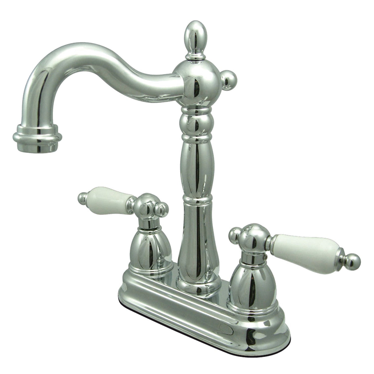 Heritage KB1491PL Two-Handle 2-Hole Deck Mount Bar Faucet, Polished Chrome