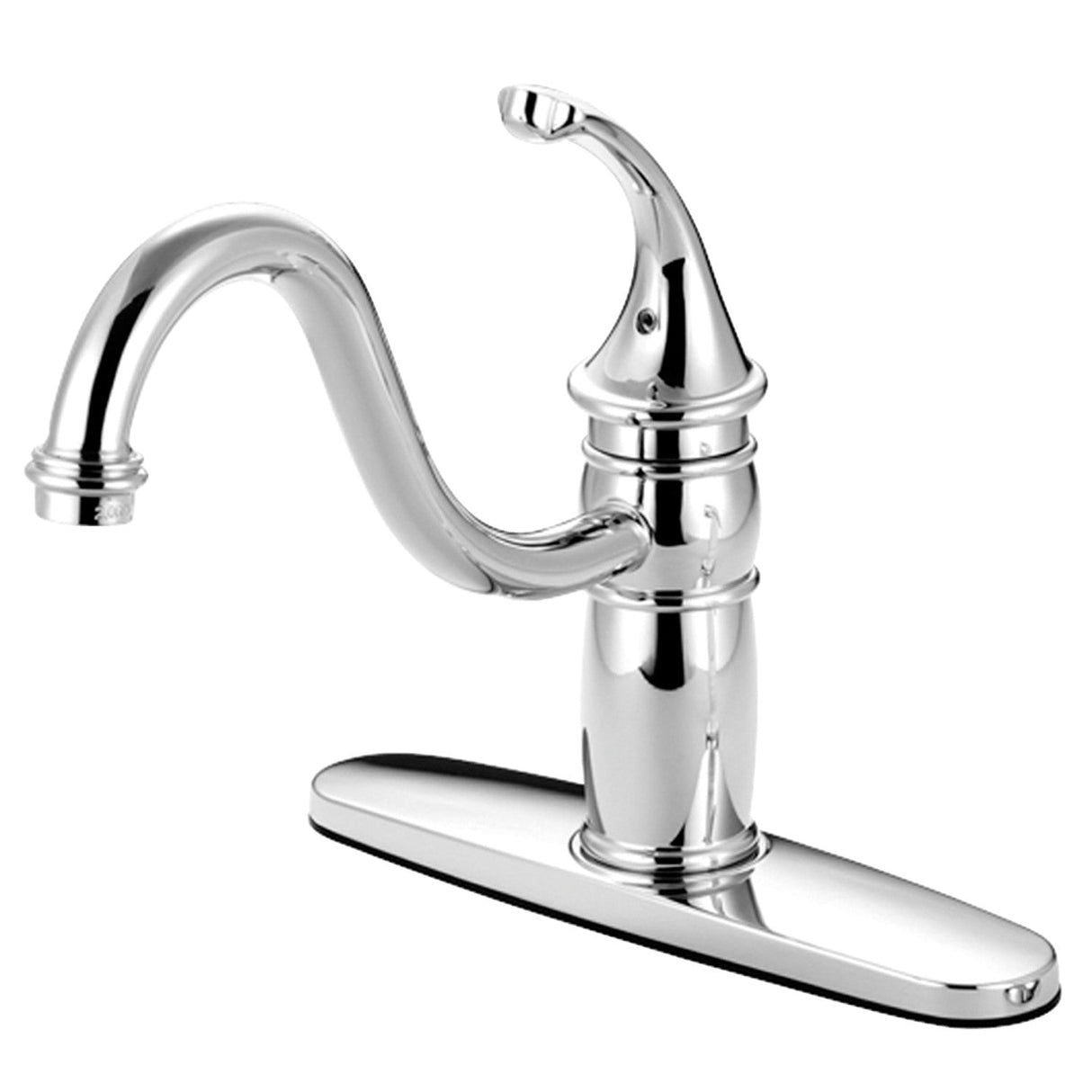 Georgian KB1571GLLS Single-Handle 1-or-3 Hole Deck Mount Kitchen Faucet, Polished Chrome