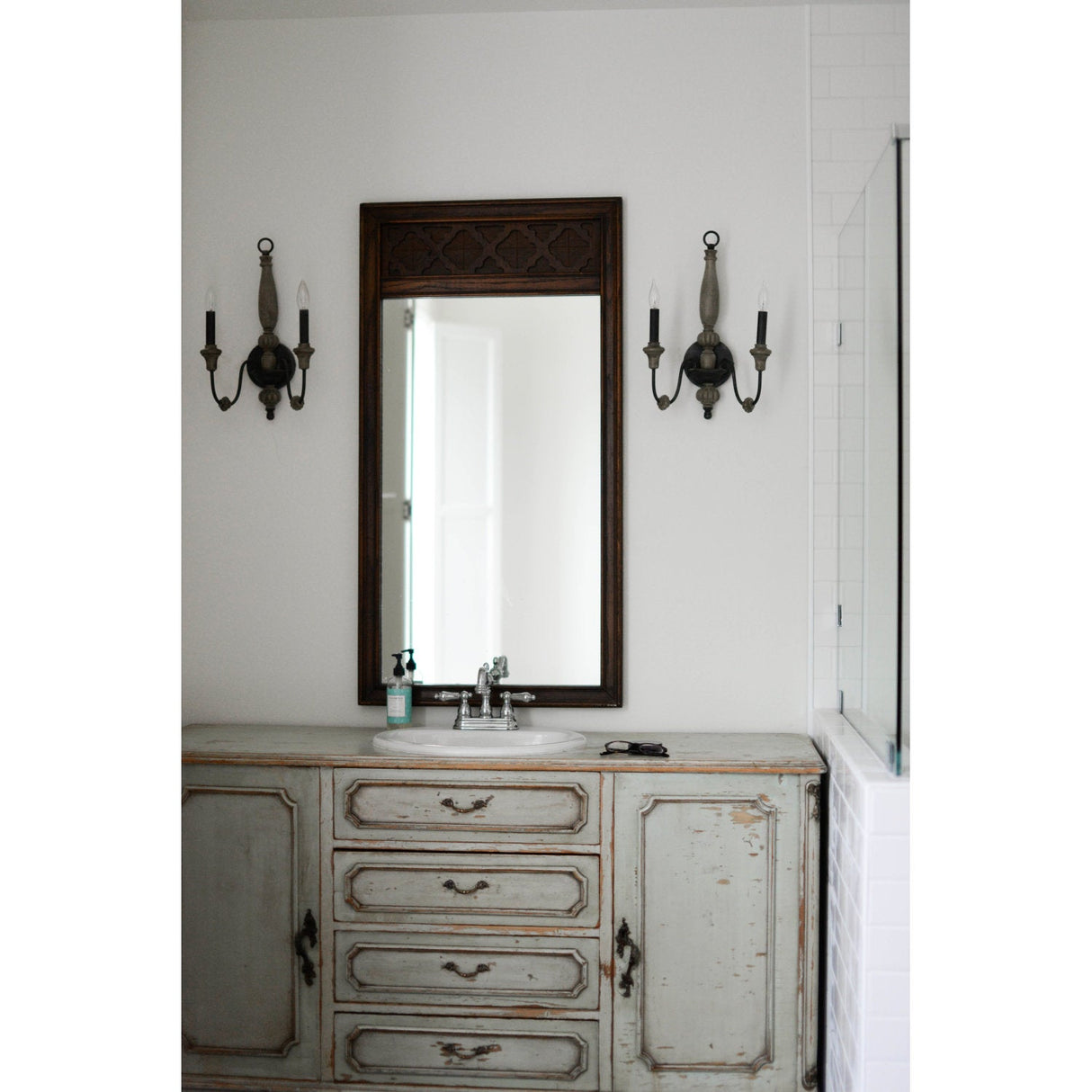 Heritage KB1601AL Two-Handle 3-Hole Deck Mount 4" Centerset Bathroom Faucet with Plastic Pop-Up, Polished Chrome