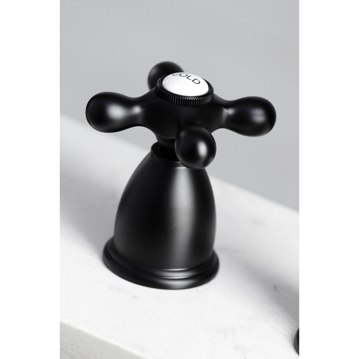 Heritage KB1790AXBS Two-Handle 4-Hole Deck Mount Widespread Kitchen Faucet with Brass Sprayer, Matte Black