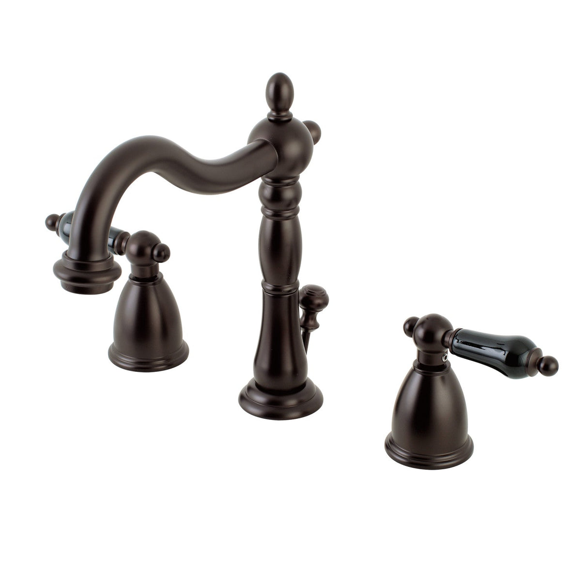Duchess KB1975PKL Two-Handle 3-Hole Deck Mount Widespread Bathroom Faucet with Plastic Pop-Up, Oil Rubbed Bronze