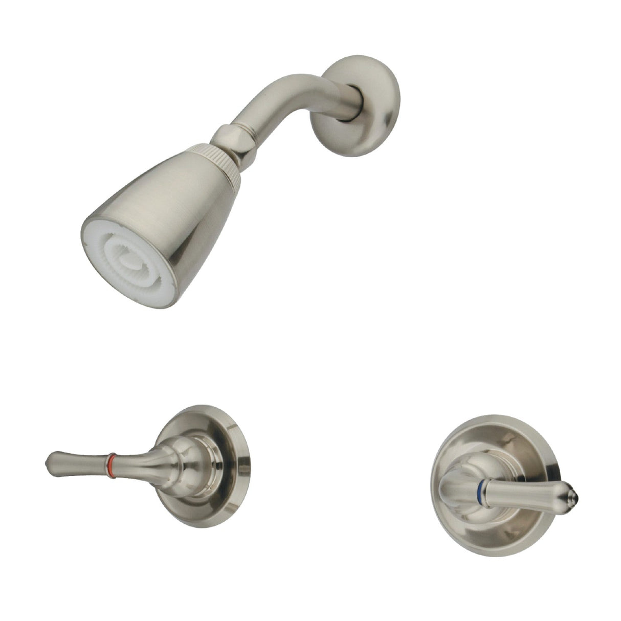 Magellan KB248SO Two-Handle 3-Hole Wall Mount Shower Faucet, Brushed Nickel