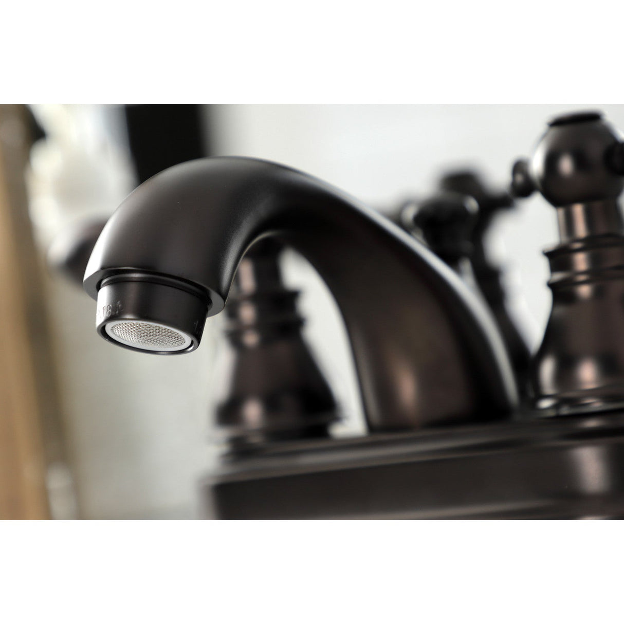 American Classic KB2605ACL Two-Handle 3-Hole Deck Mount 4" Centerset Bathroom Faucet with Plastic Pop-Up, Oil Rubbed Bronze