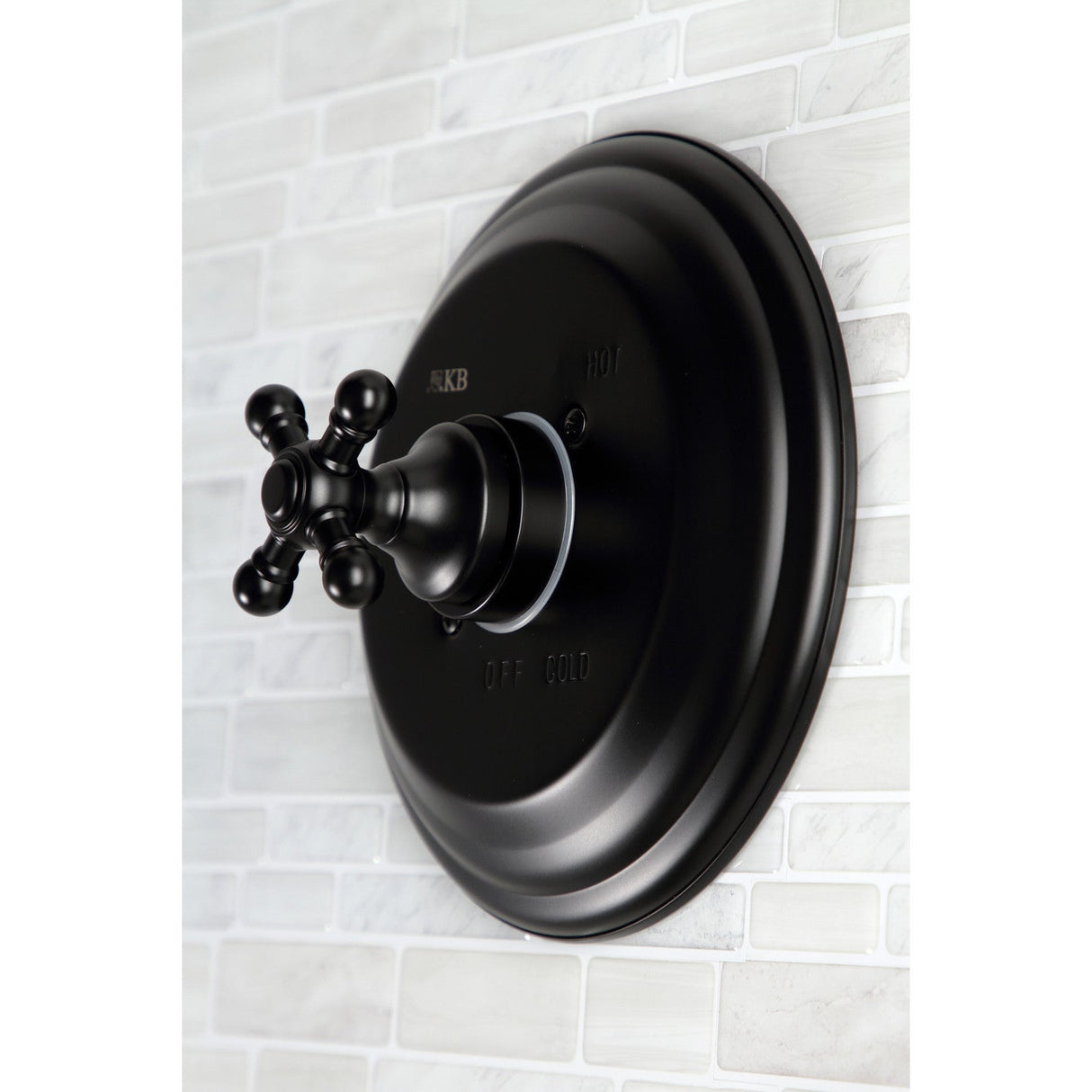 Metropolitan KB2630BX Single-Handle 3-Hole Wall Mount Tub and Shower Faucet, Matte Black