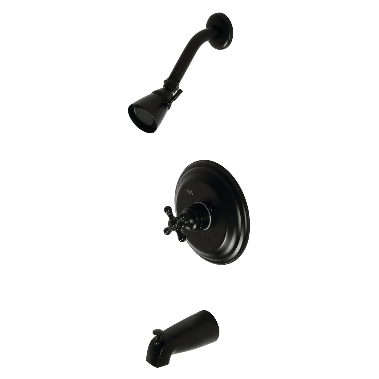 Metropolitan KB2630BX Single-Handle 3-Hole Wall Mount Tub and Shower Faucet, Matte Black