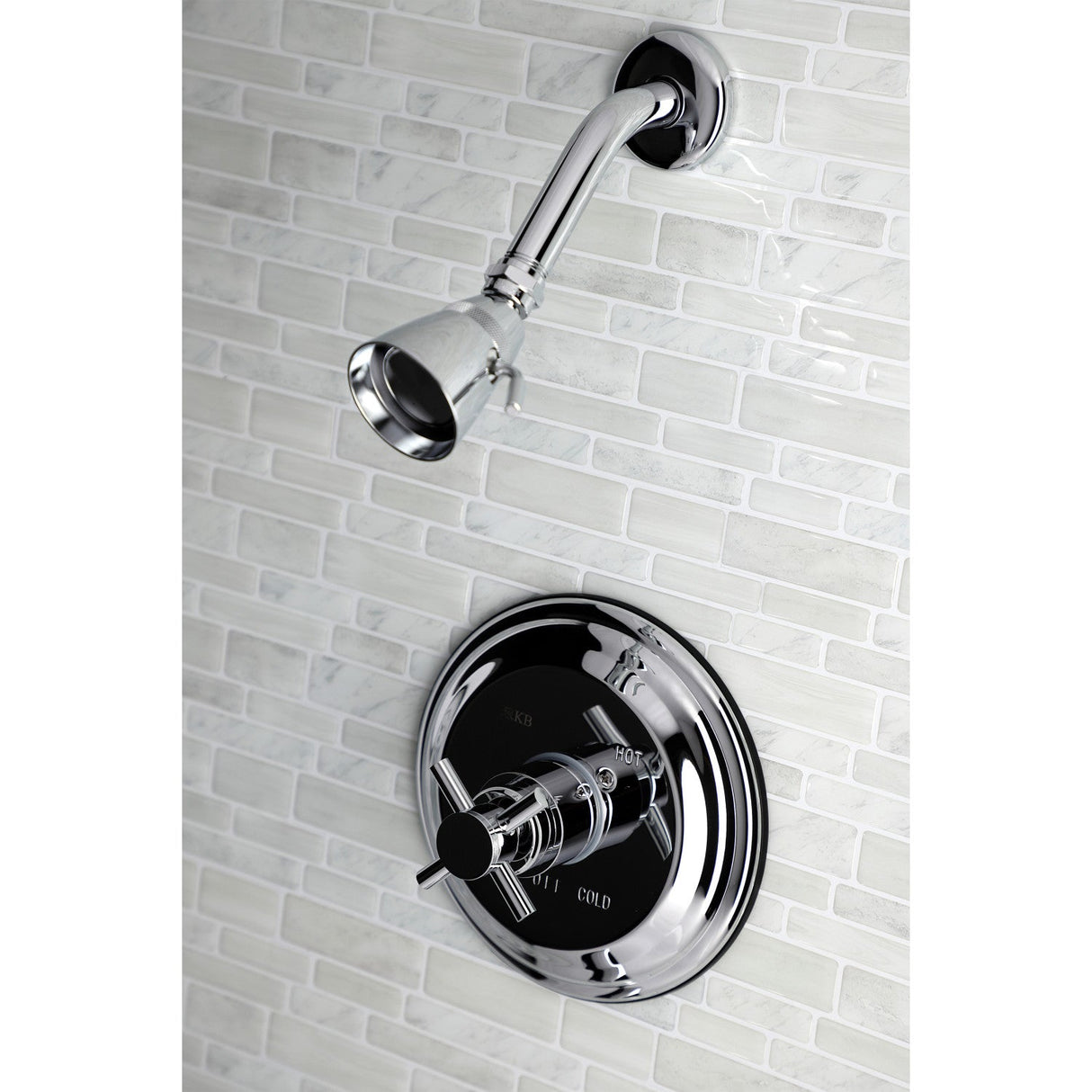 Concord KB2631DXTSO Single-Handle 2-Hole Wall Mount Shower Faucet Trim Only, Polished Chrome