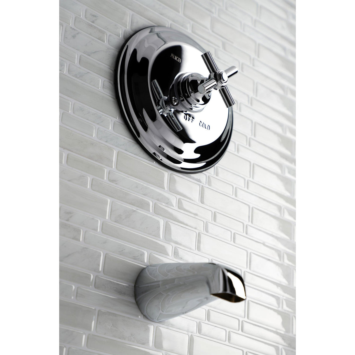 KB2631EXTO Single-Handle 2-Hole Wall Mount Tub and Shower Faucet Tub Only, Polished Chrome