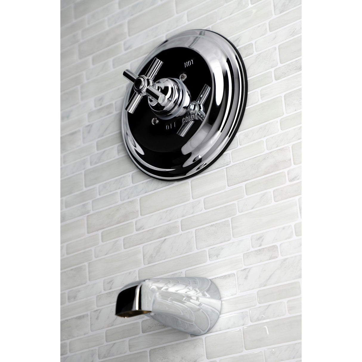 KB2631EXTO Single-Handle 2-Hole Wall Mount Tub and Shower Faucet Tub Only, Polished Chrome