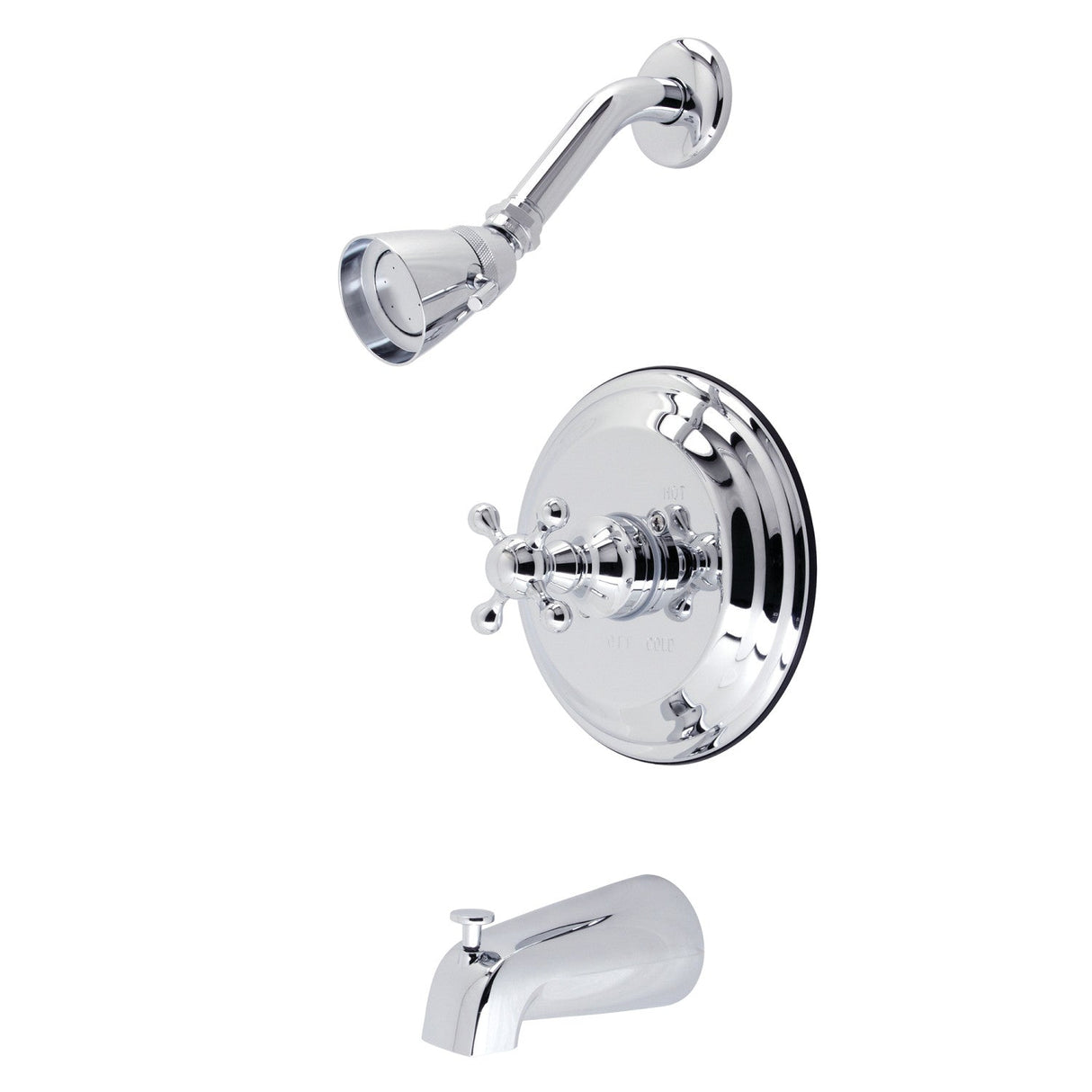 KB2631KX Single-Handle 3-Hole Wall Mount Tub and Shower Faucet, Polished Chrome