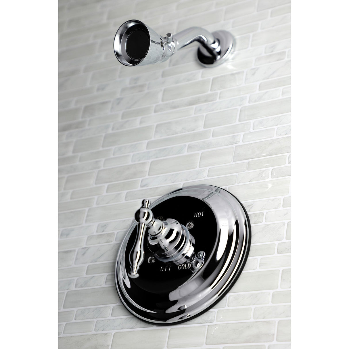 KB2631NLSO Single-Handle 2-Hole Wall Mount Shower Faucet, Polished Chrome