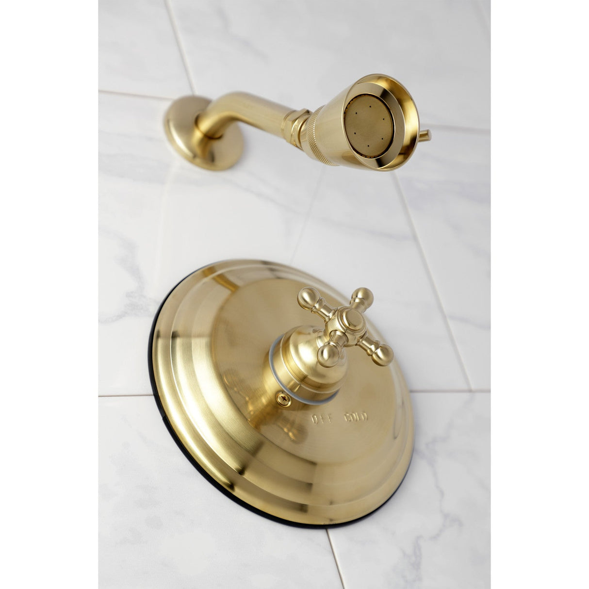 Metropolitan KB2637BXTSO Single-Handle 2-Hole Wall Mount Shower Faucet Trim Only, Brushed Brass
