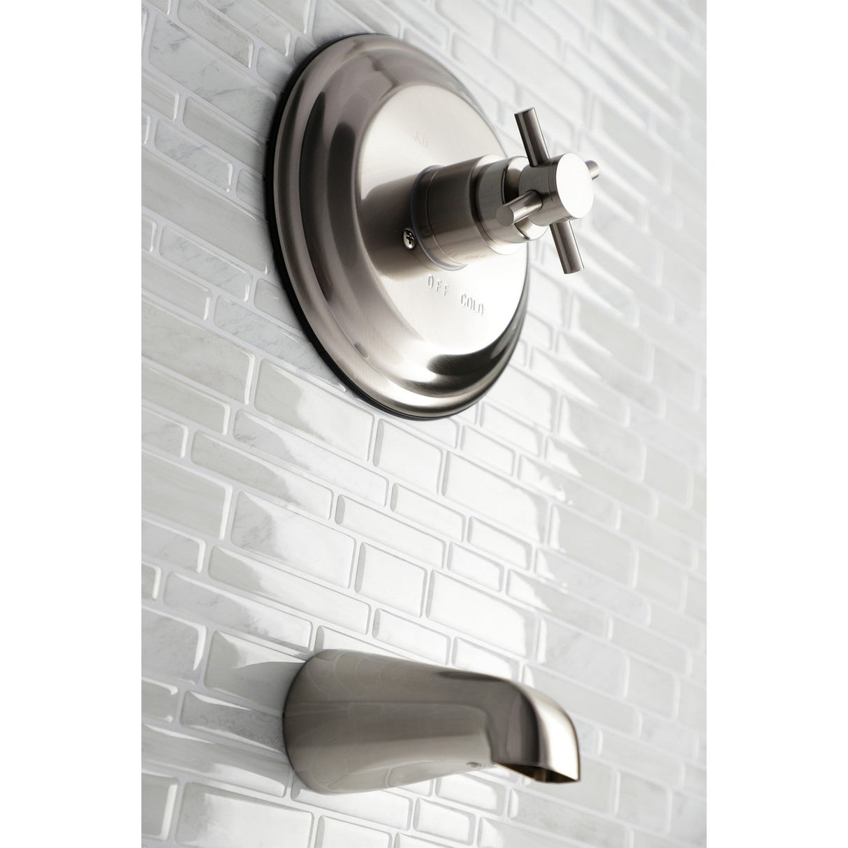 Concord KB2638DXTO Single-Handle 2-Hole Wall Mount Tub Only Faucet, Brushed Nickel