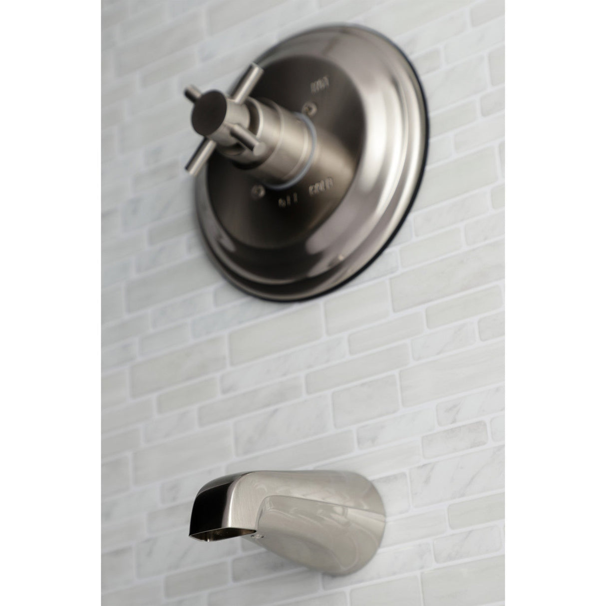 Concord KB2638DXTO Single-Handle 2-Hole Wall Mount Tub Only Faucet, Brushed Nickel