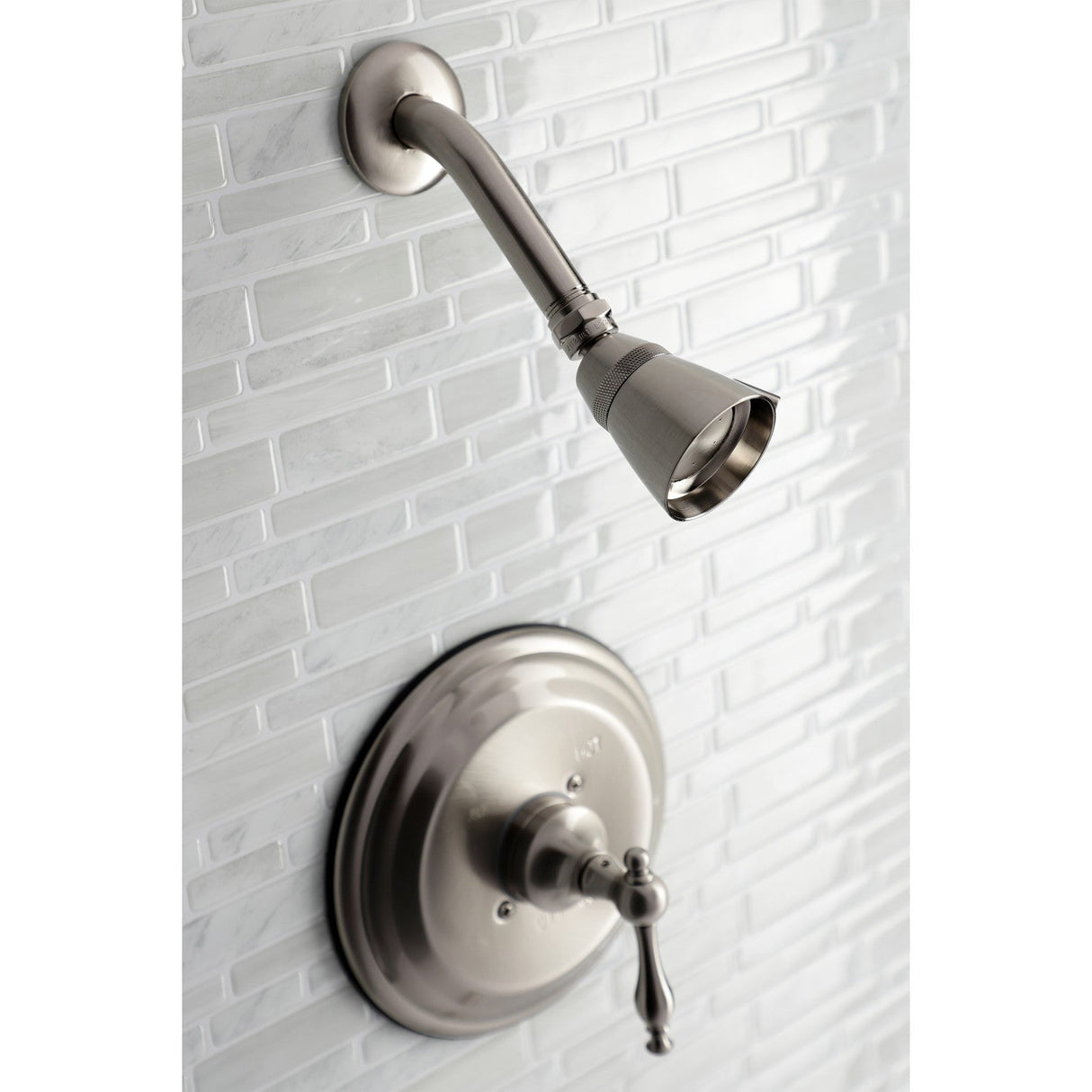 KB2638NLSO Single-Handle 2-Hole Wall Mount Shower Faucet, Brushed Nickel