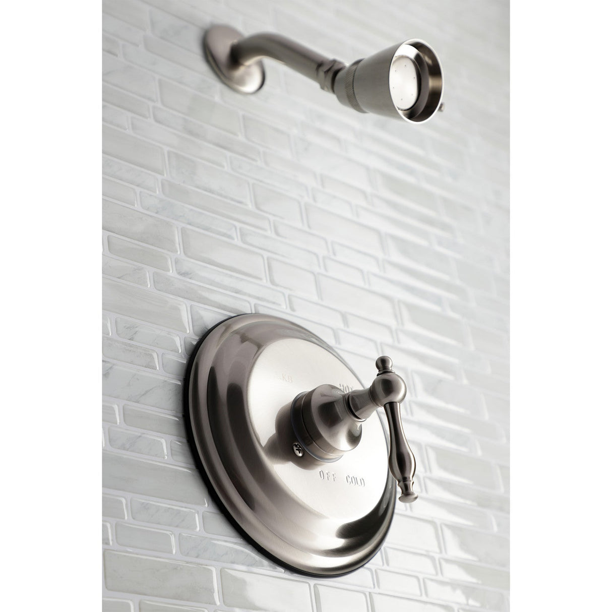KB2638NLSO Single-Handle 2-Hole Wall Mount Shower Faucet, Brushed Nickel