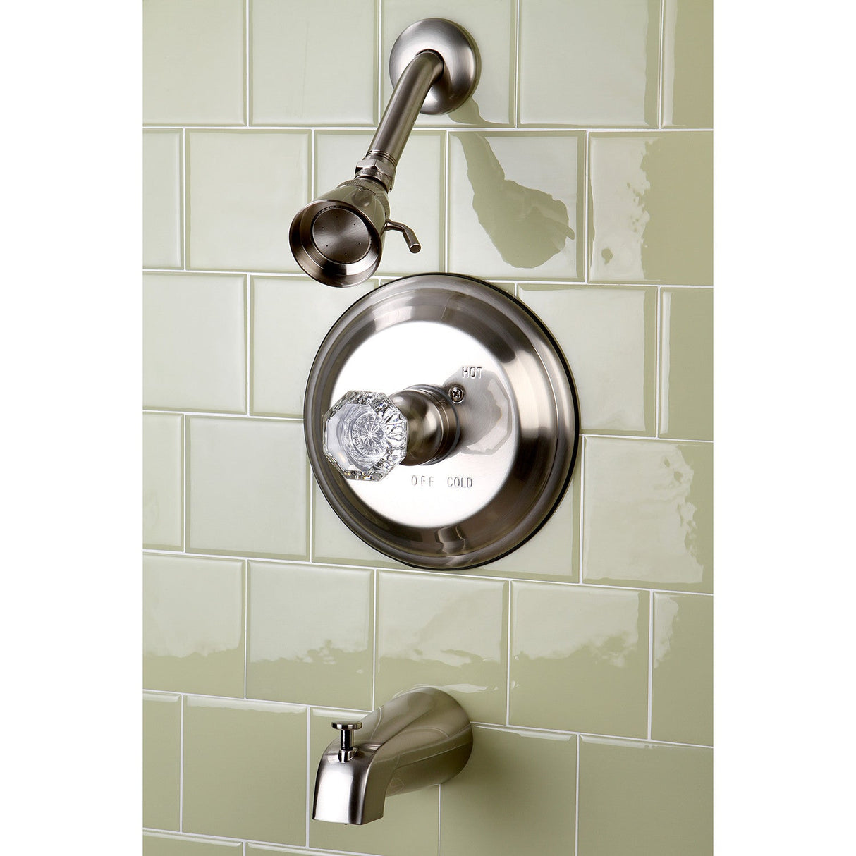 Celebrity KB2638WCL Single-Handle 3-Hole Wall Mount Tub and Shower Faucet, Brushed Nickel