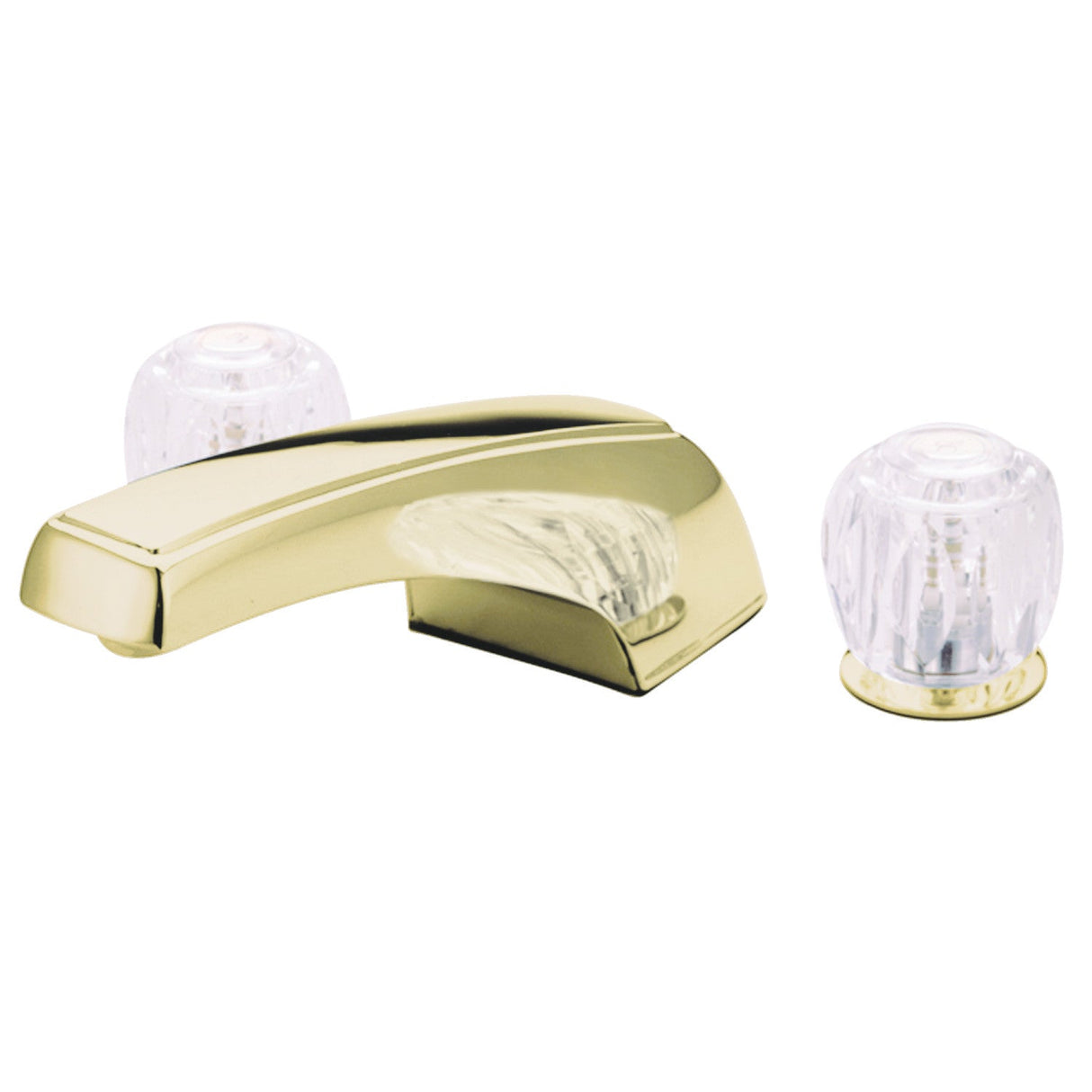 KB282 Two-Handle 3-Hole Deck Mount Roman Tub Faucet, Polished Brass