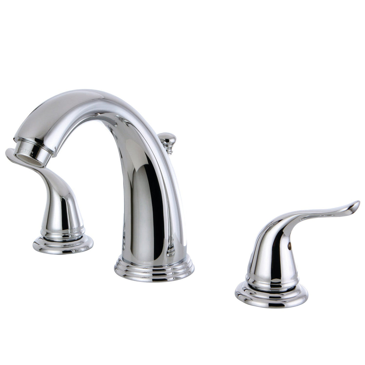 Yosemite KB2981YL Two-Handle 3-Hole Deck Mount Widespread Bathroom Faucet with Plastic Pop-Up, Polished Chrome