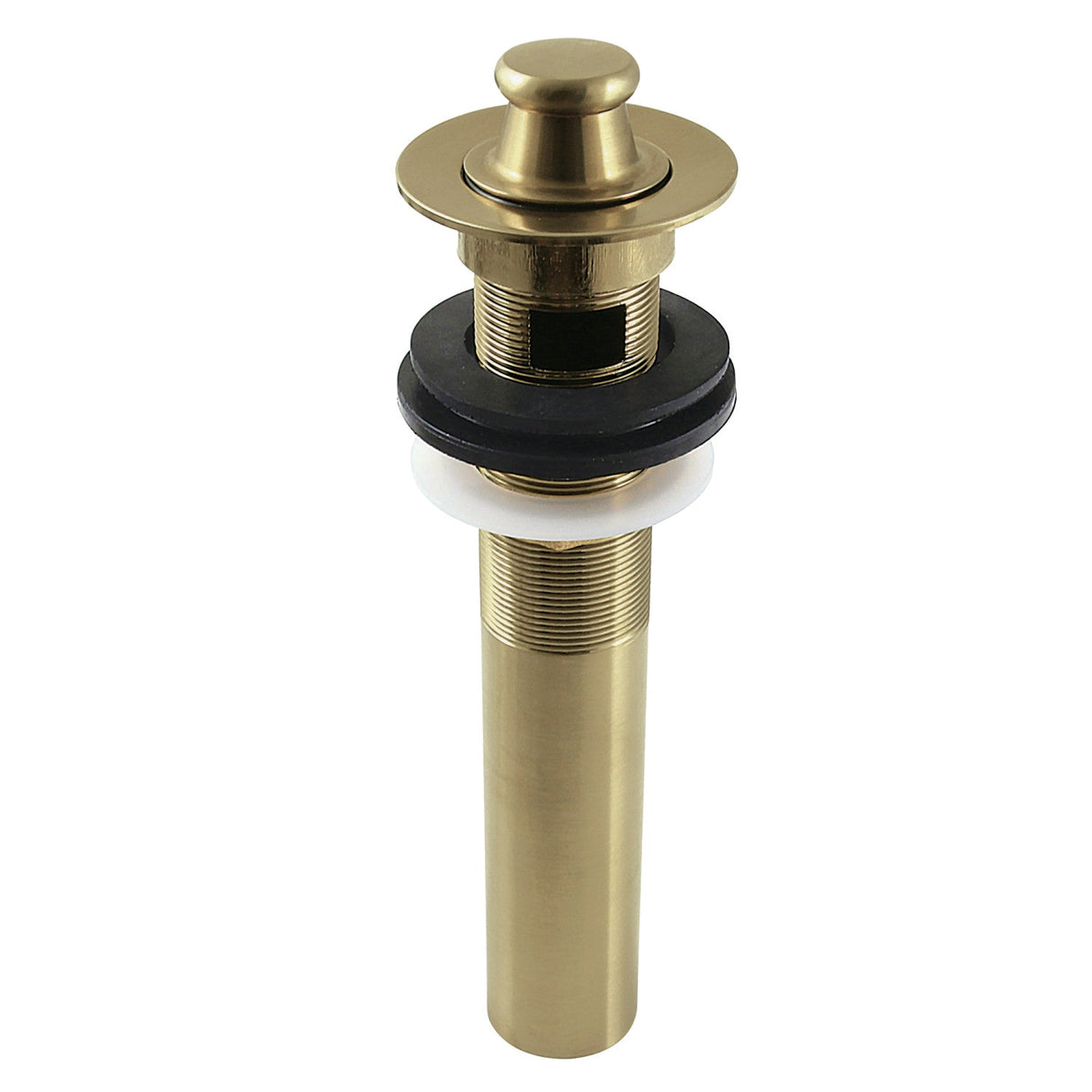 Fauceture KB3007 Brass Lift and Turn Bathroom Sink Drain with Overflow, 17 Gauge, Brushed Brass