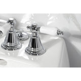 Victorian KB321PL Three-Handle Vertical Spray Bidet Faucet with Brass Pop-Up, Polished Chrome
