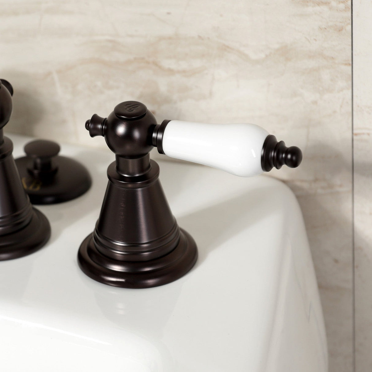 Victorian KB325PL Three-Handle Vertical Spray Bidet Faucet with Brass Pop-Up, Oil Rubbed Bronze