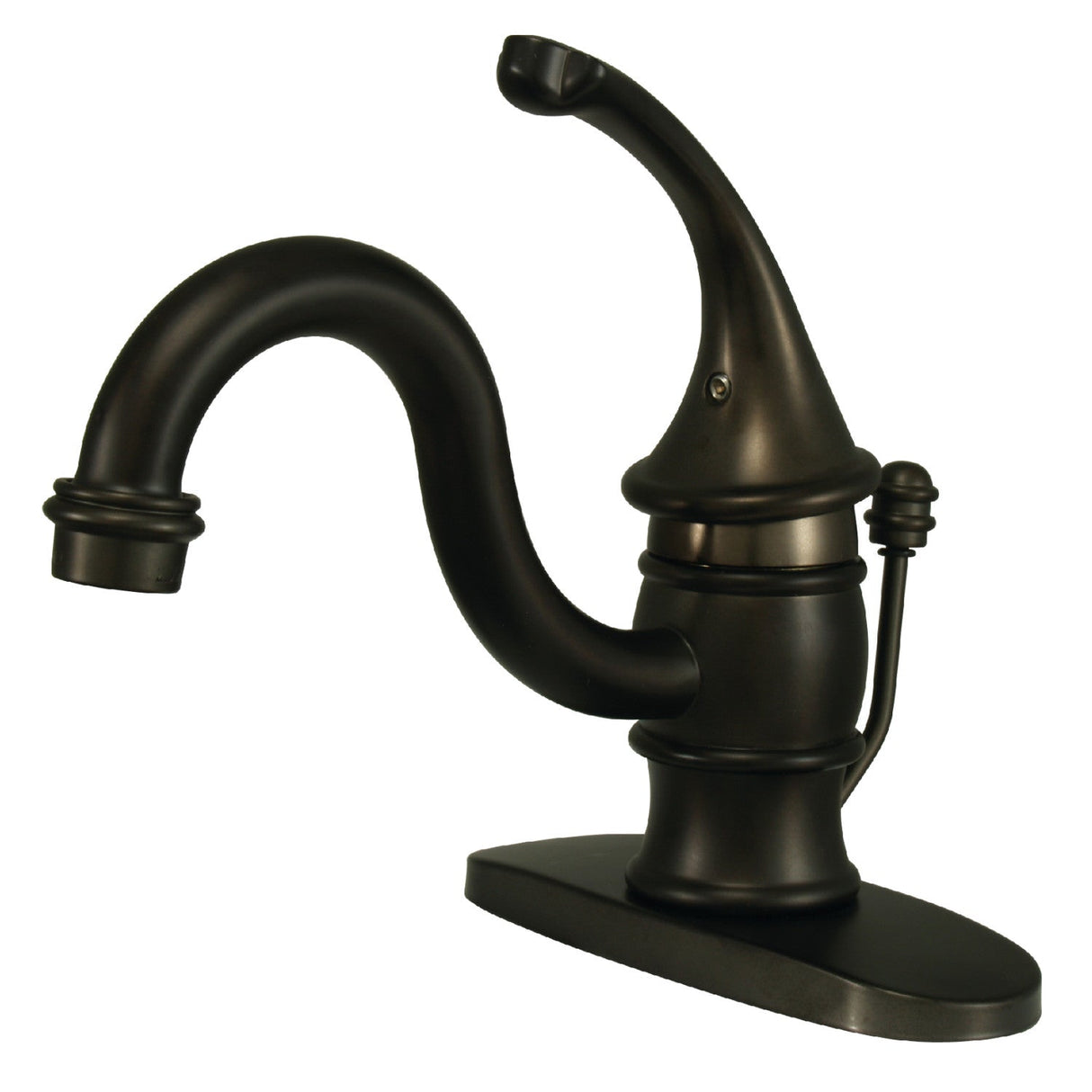 Georgian KB3405GL Single-Handle 1-Hole Deck Mount Bathroom Faucet with Plastic Pop-Up, Oil Rubbed Bronze