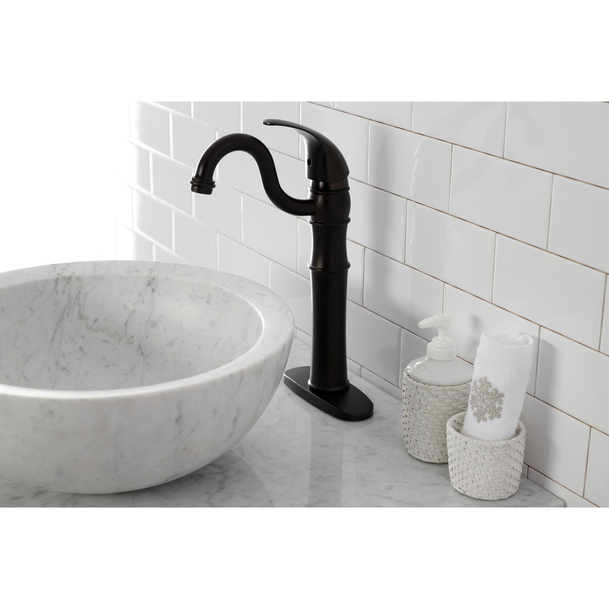 Victorian KB3425LL Single-Handle 1-Hole Deck Mount Vessel Faucet, Oil Rubbed Bronze