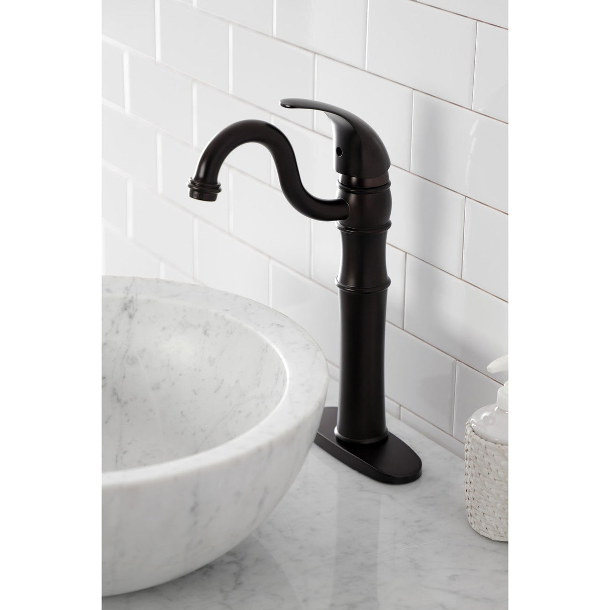 Victorian KB3425LL Single-Handle 1-Hole Deck Mount Vessel Faucet, Oil Rubbed Bronze