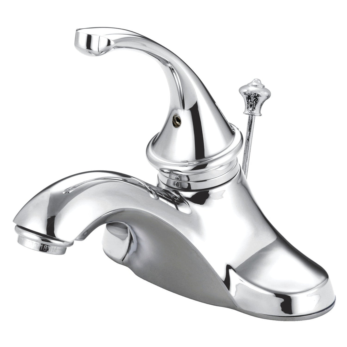 Georgian KB3541GL Single-Handle 3-Hole Deck Mount 4" Centerset Bathroom Faucet with Plastic Pop-Up, Polished Chrome