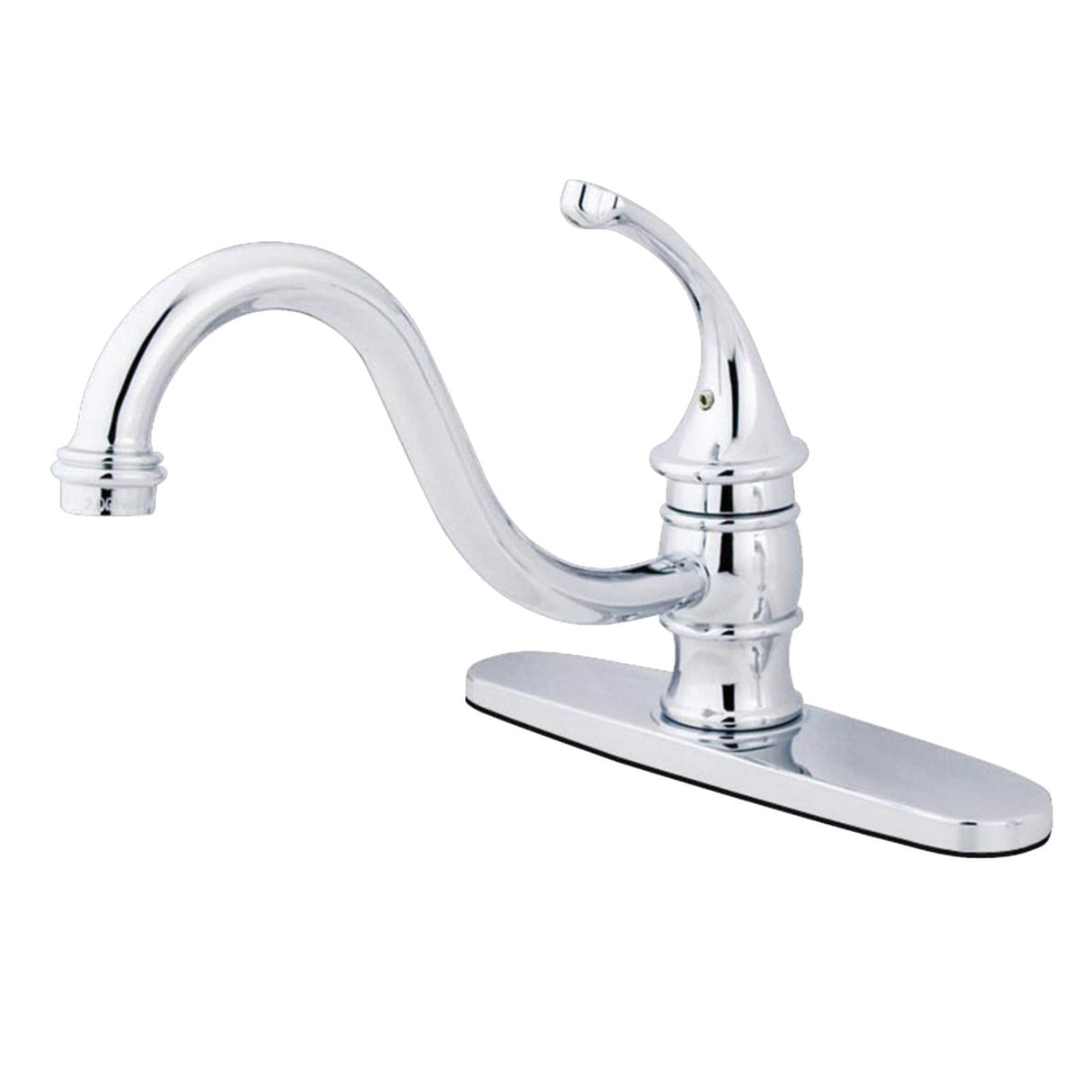 Georgian KB3571GLLS Single-Handle 1-or-3 Hole Deck Mount Kitchen Faucet, Polished Chrome