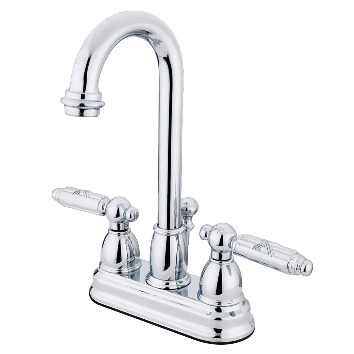 Vintage KB3611GL Two-Handle 3-Hole Deck Mount 4" Centerset Bathroom Faucet with Plastic Pop-Up, Polished Chrome
