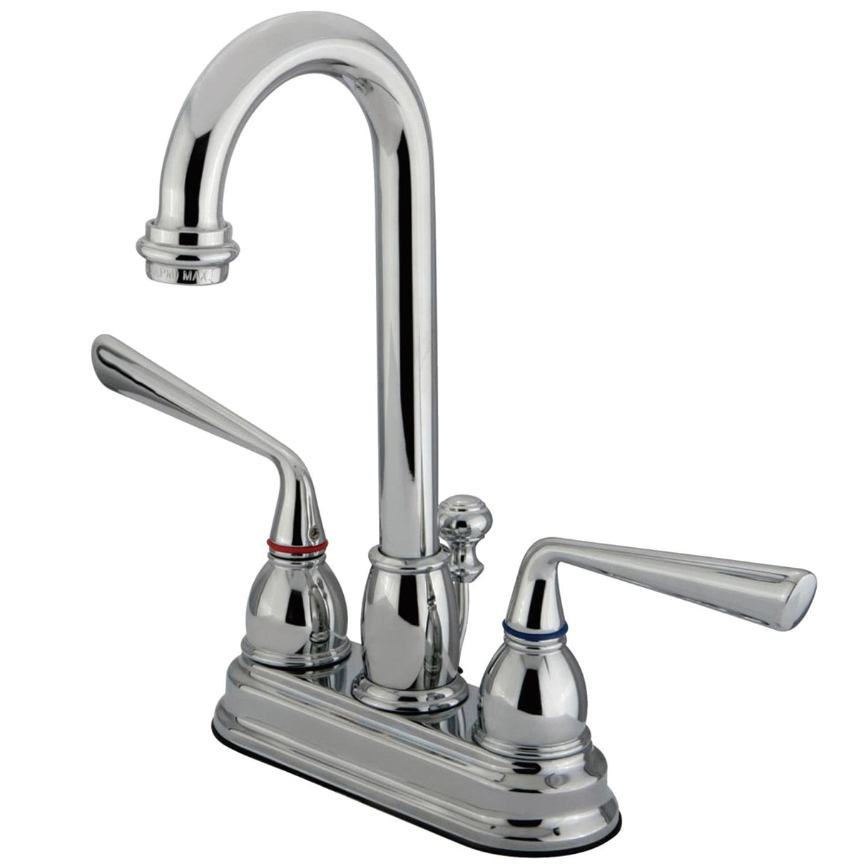 Silver Sage KB3611ZL Two-Handle 3-Hole Deck Mount 4" Centerset Bathroom Faucet with Plastic Pop-Up, Polished Chrome