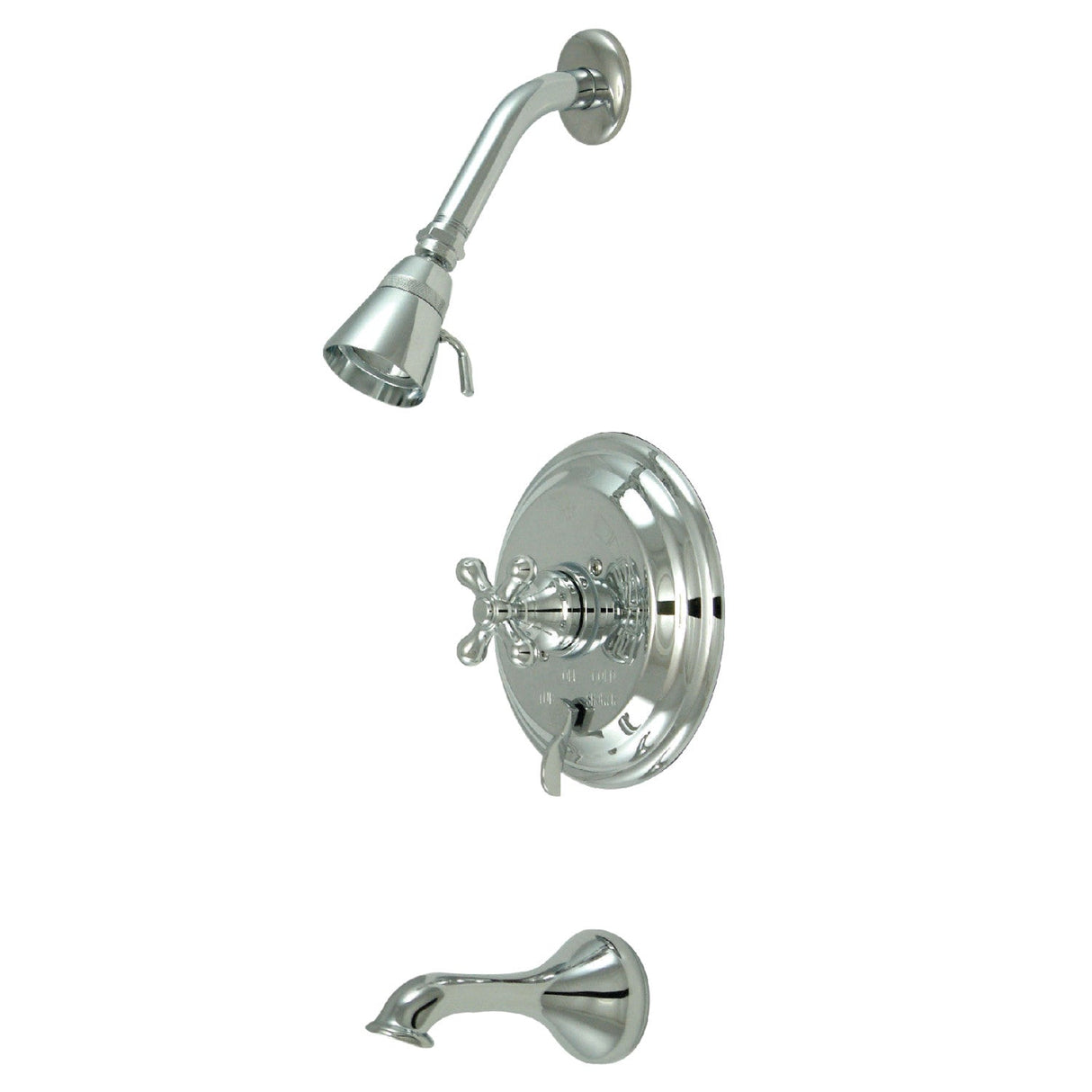 Restoration KB36310AX Single-Handle 3-Hole Wall Mount Tub and Shower Faucet, Polished Chrome