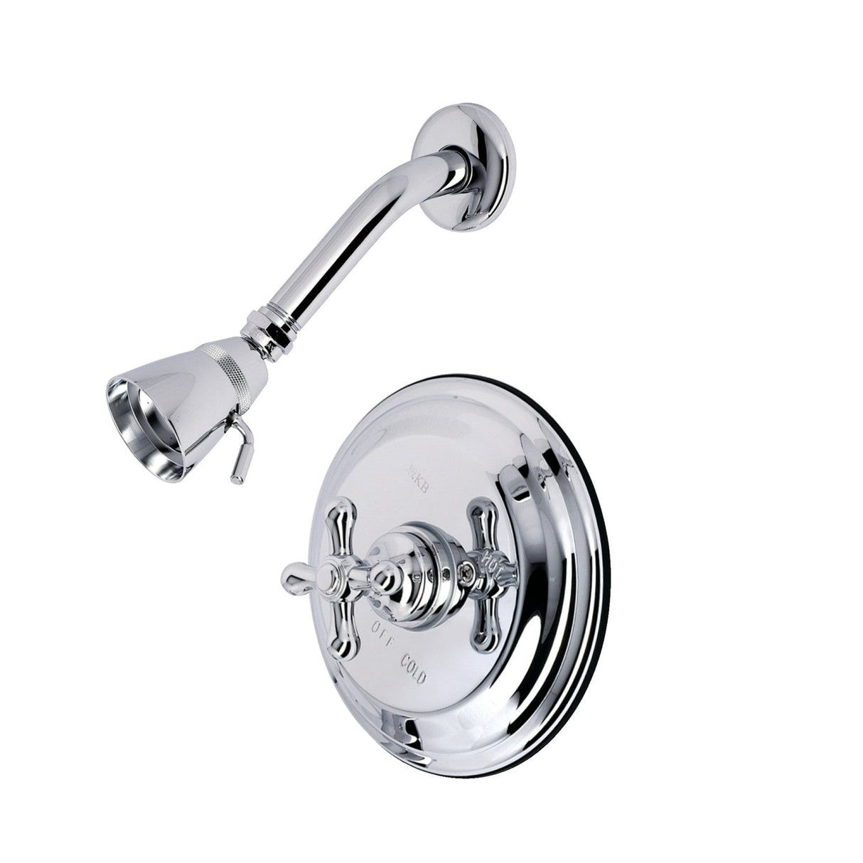 Restoration KB3631AXSO Single-Handle 2-Hole Wall Mount Shower Faucet, Polished Chrome