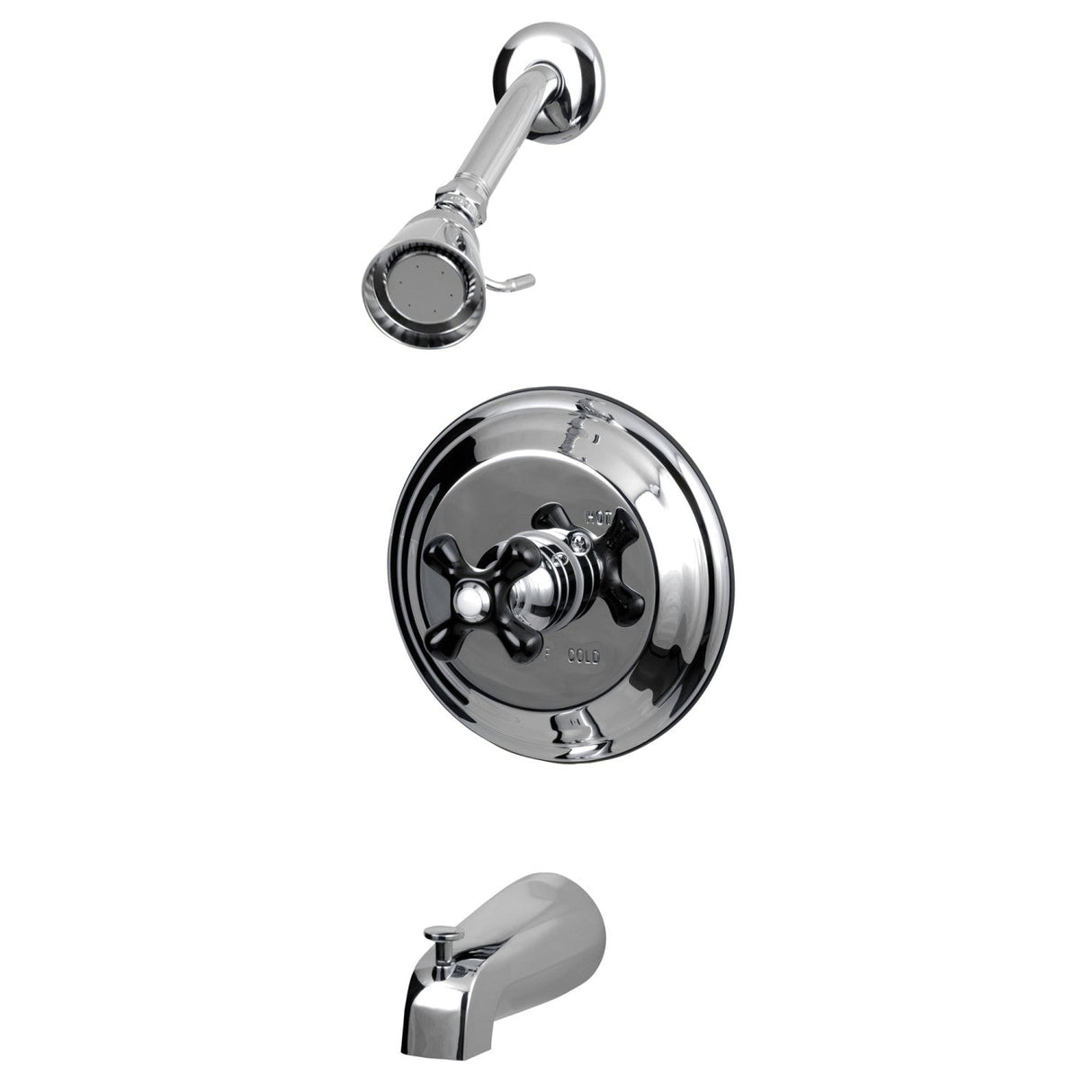 Duchess KB3631PKX Single-Handle 3-Hole Wall Mount Tub and Shower Faucet, Polished Chrome
