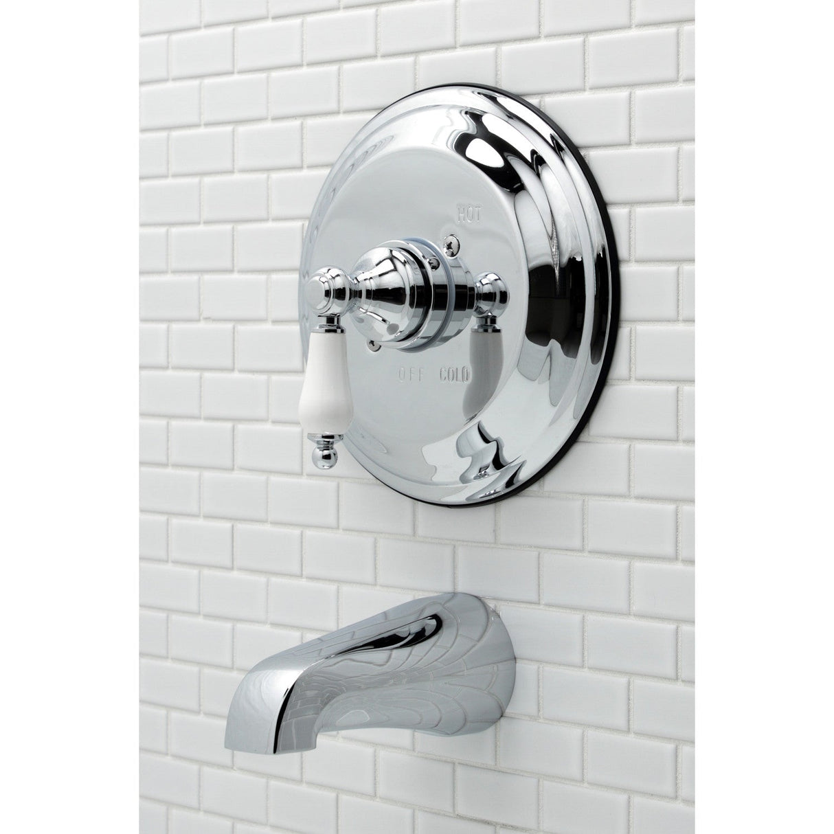 Vintage KB3631PLTO Single-Handle 2-Hole Wall Mount Tub and Shower Faucet Tub Only, Polished Chrome