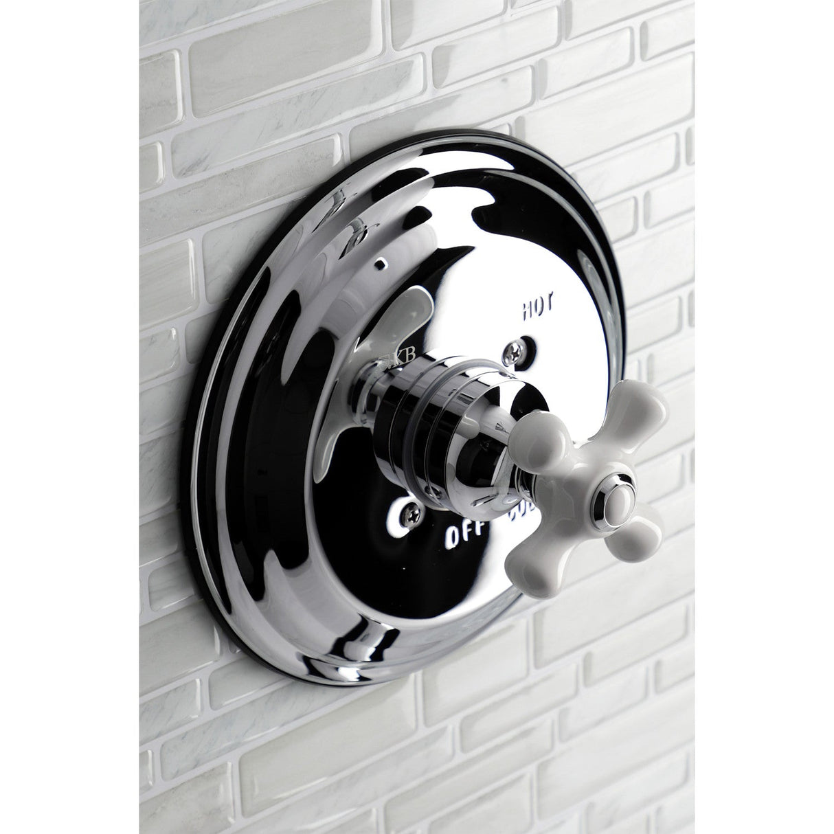 Restoration KB3631PXSO Single-Handle 2-Hole Wall Mount Shower Faucet, Polished Chrome