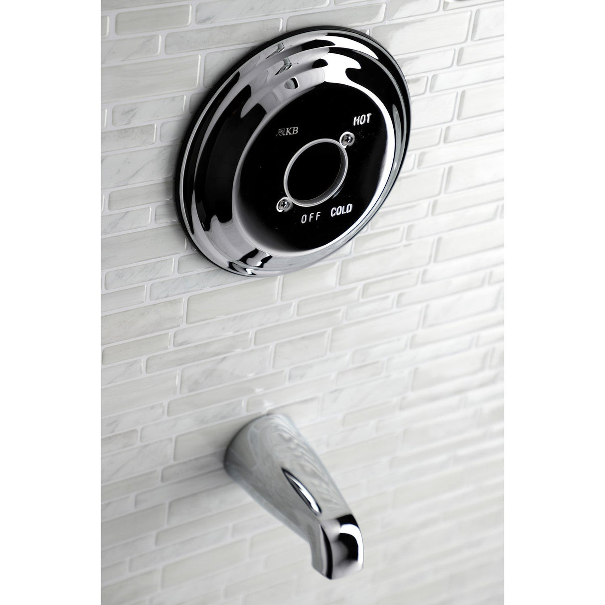 KB3631TTLH 2-Hole Wall Mount Tub and Shower Faucet Tub Trim Only without Handle, Polished Chrome