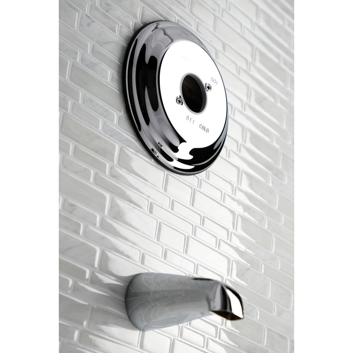 KB3631TTLH 2-Hole Wall Mount Tub and Shower Faucet Tub Trim Only without Handle, Polished Chrome