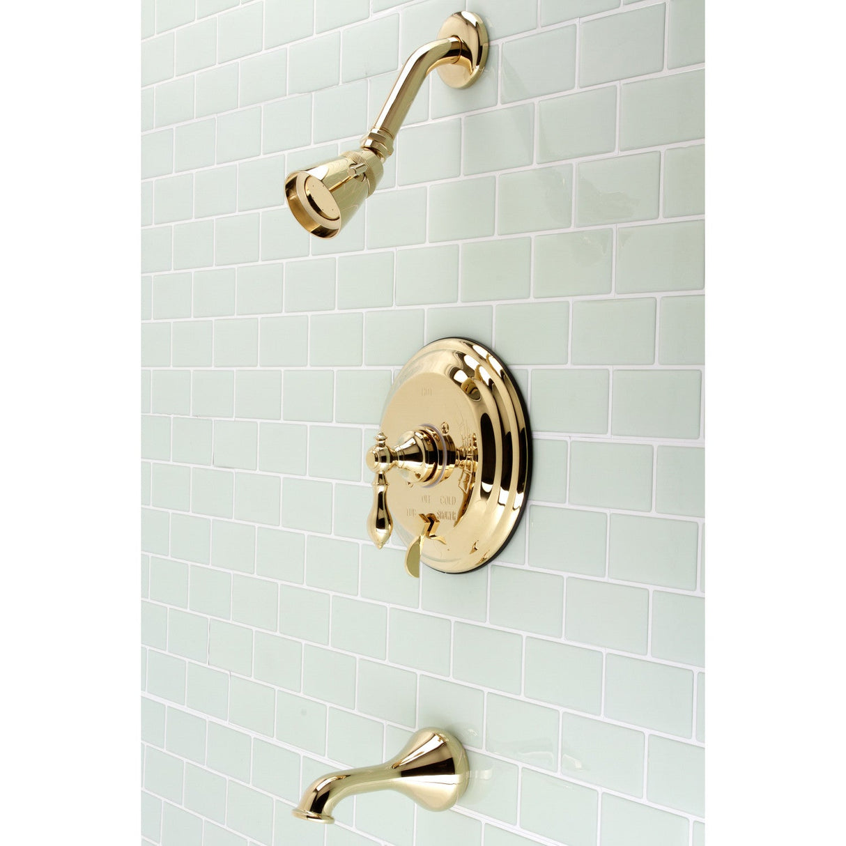 American Classic KB36320ACL Single-Handle 3-Hole Wall Mount Tub and Shower Faucet with Diverter, Polished Brass