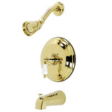 KB3632PLT Single-Handle 3-Hole Wall Mount Tub and Shower Faucet Trim Only, Polished Brass