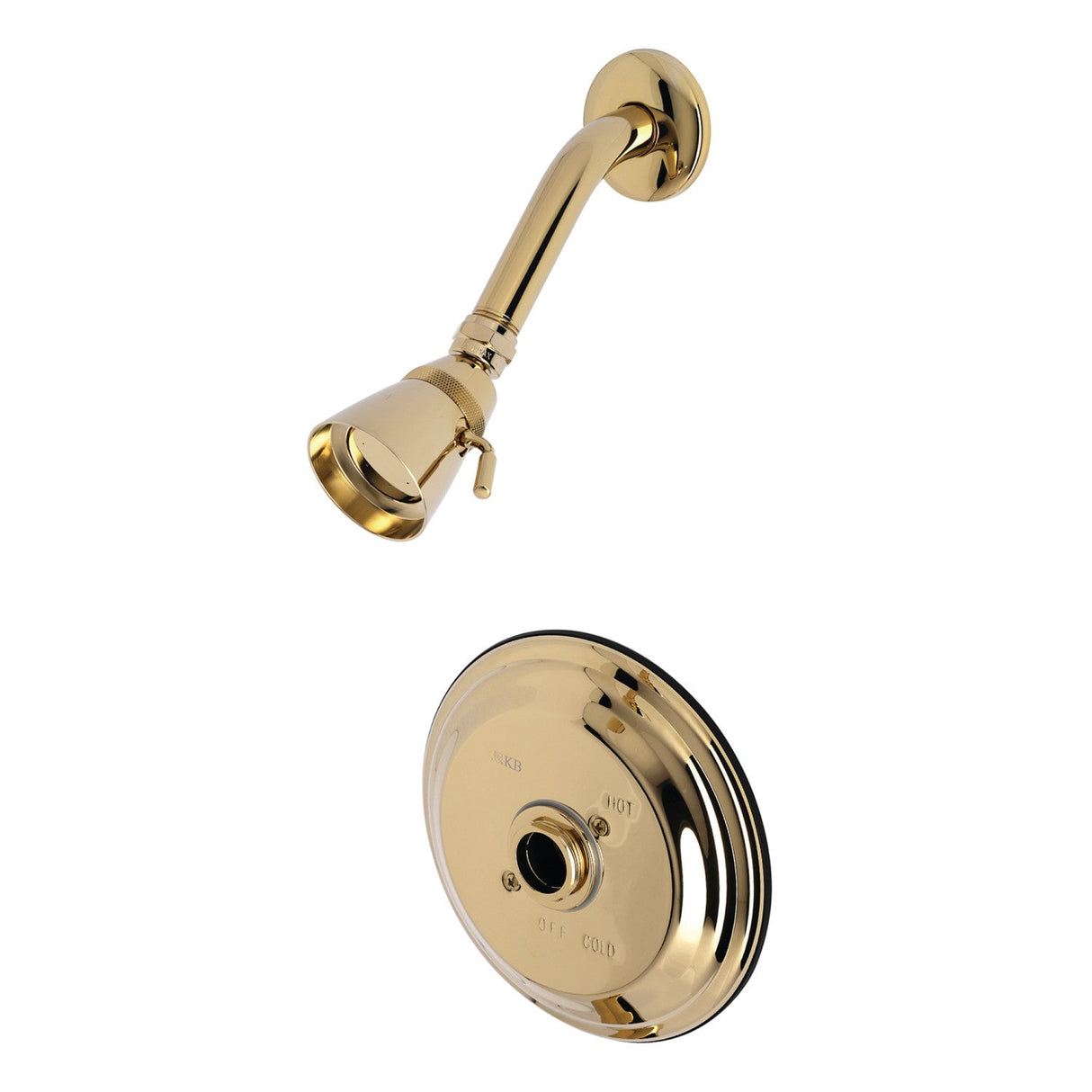 KB3632TSLH 2-Hole Wall Mount Shower Faucet Trim Only without Handle, Polished Brass