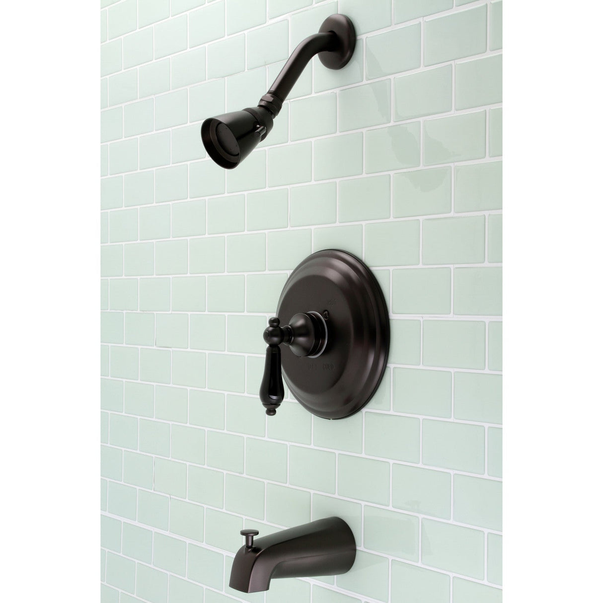 Duchess KB3635PKL Single-Handle 3-Hole Wall Mount Tub and Shower Faucet, Oil Rubbed Bronze