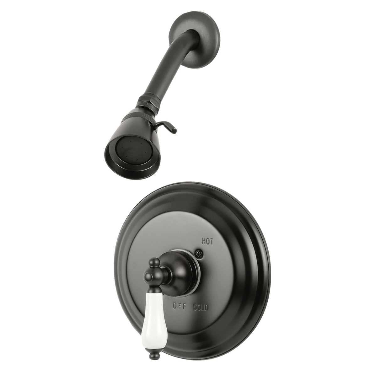 Restoration KB3635PLSO Single-Handle 2-Hole Wall Mount Shower Faucet, Oil Rubbed Bronze