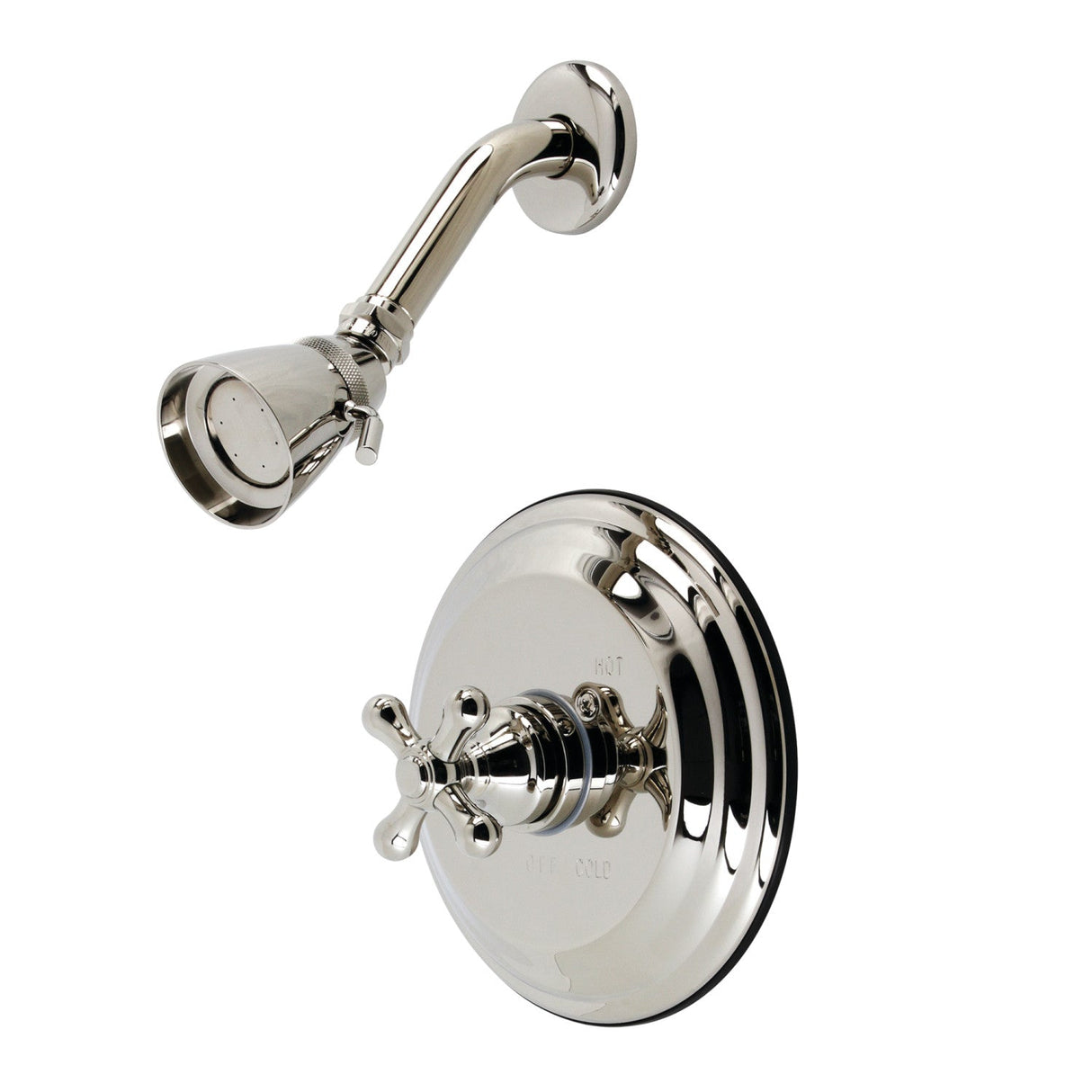 Restoration KB3636AXSO Single-Handle 2-Hole Wall Mount Shower Faucet, Polished Nickel
