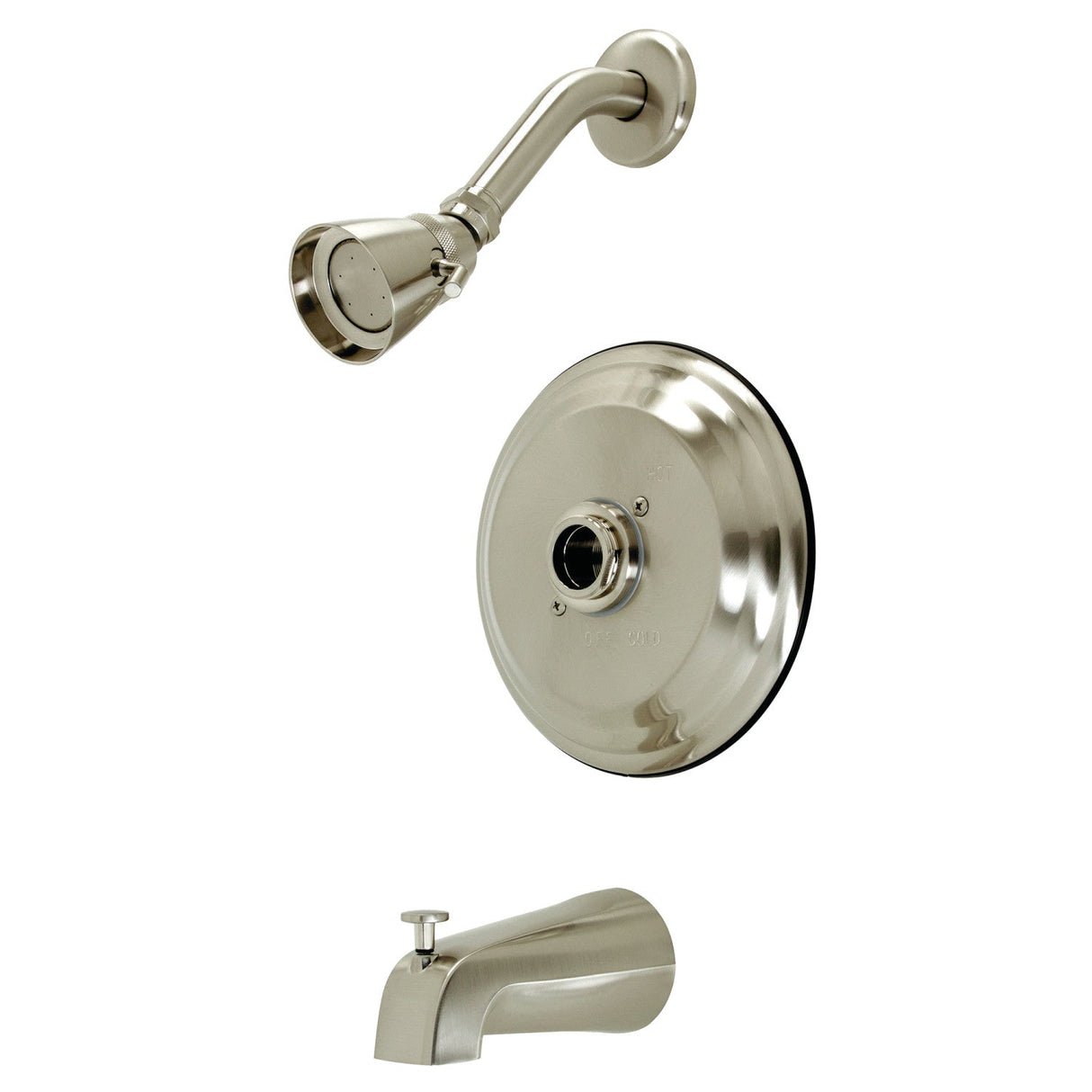 KB3638TLH 3-Hole Wall Mount Tub and Shower Faucet Trim Only without Handle, Brushed Nickel