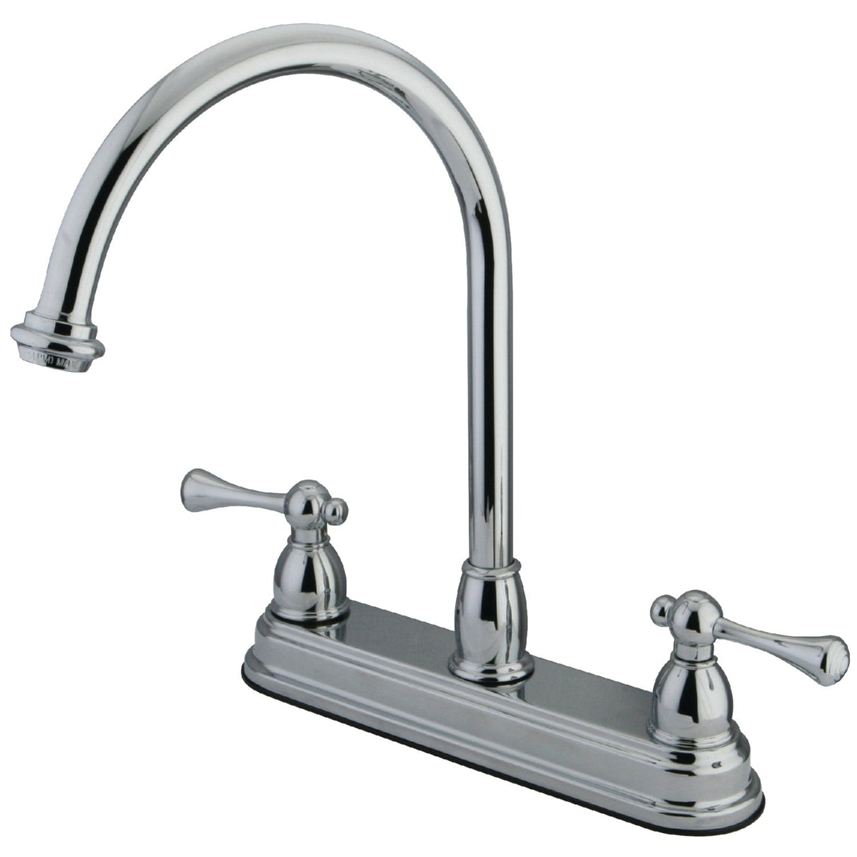 KB3741BL Two-Handle 3-Hole Deck Mount 8" Centerset Kitchen Faucet, Polished Chrome
