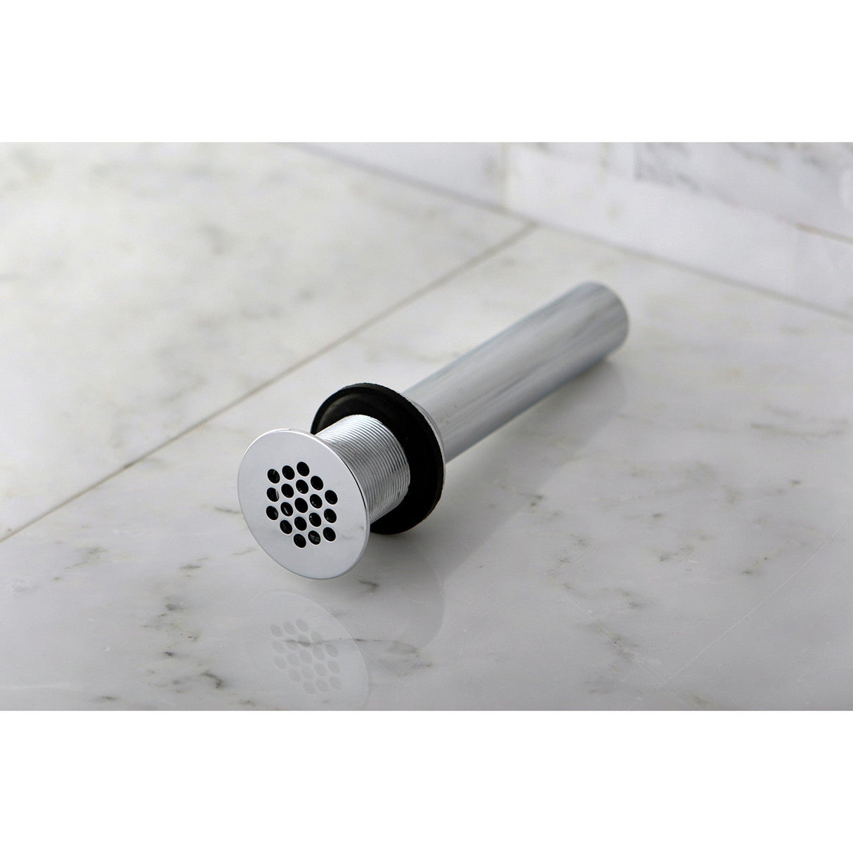 Trimscape KB4001 Brass Grid Bathroom Sink Drain without Overflow, 17 Gauge, Polished Chrome